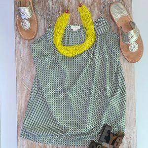 J. CREW Spaghetti Strap Single Ruffle Neck Top